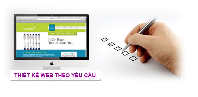Dịch vụ thiết kế website theo yêu cầu.