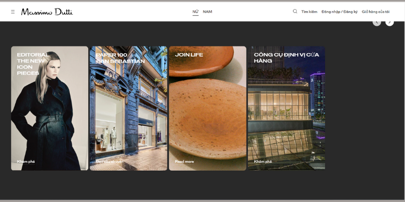 Massimo Dutti - Website thời trang đẹp mắt