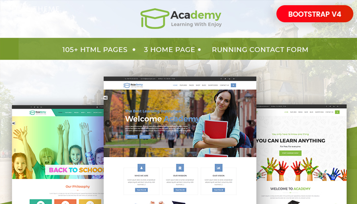 Mẫu thiết kế website giáo dục - Academy